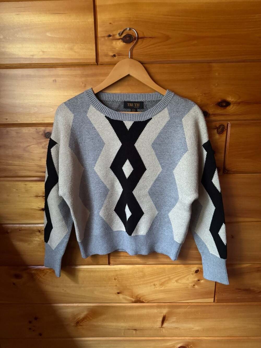Truth by Republic Geometric Pattern Knit Sweater Size M